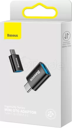 Photo de Adaptateur Baseus Ingenuity USB-A 3.1 Vers USB-C OTG (Noir)