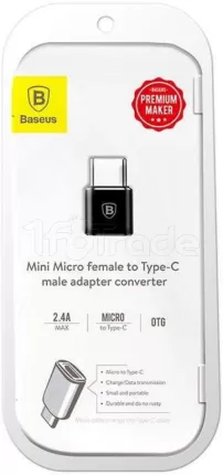 Photo de Adaptateur Baseus USB-A vers USB-C OTG (Noir)