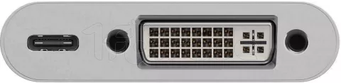Photo de Adaptateur Goobay USB Type C vers DVI-I femelle et USB type C 20cm (Blanc)
