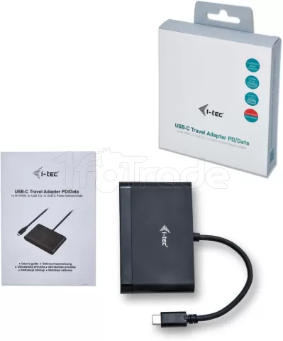 Photo de Adaptateur I-Tec USB-C vers HDMI et 2x USB-A (Noir)
