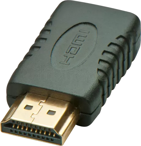 Photo de Adaptateur Lindy Mini HDMI femelle (Type C) vers HDMI mâle (Type A) (Noir)