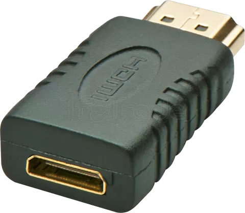 Photo de Adaptateur Lindy Mini HDMI femelle (Type C) vers HDMI mâle (Type A) (Noir)