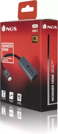 Photo de Adaptateur NGS HDMI femelle 2.0 vers USB mâle Type C