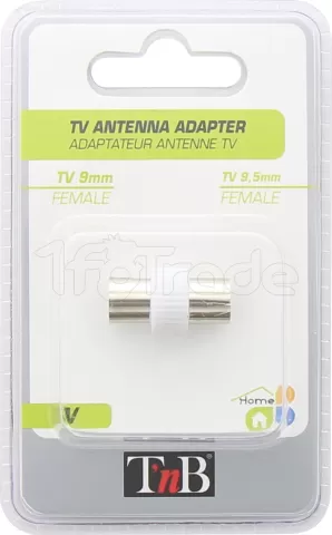 Photo de Adaptateur T'nB Coaxial 9.5mm vers 9mm F/F (Blanc)
