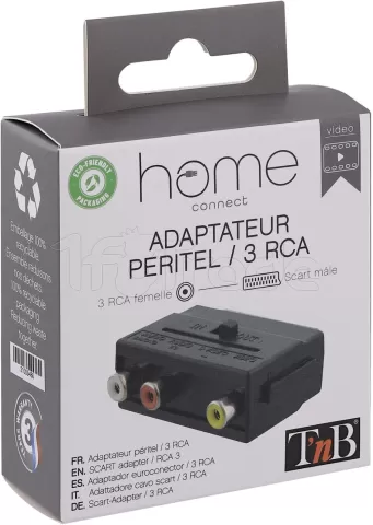Photo de Adaptateur T'nB Péritel mâle vers 3x RCA femelle (Noir)