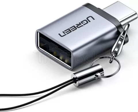 Photo de Adaptateur Ugreen US270 USB-A femelle vers USB-C mâle (Gris)