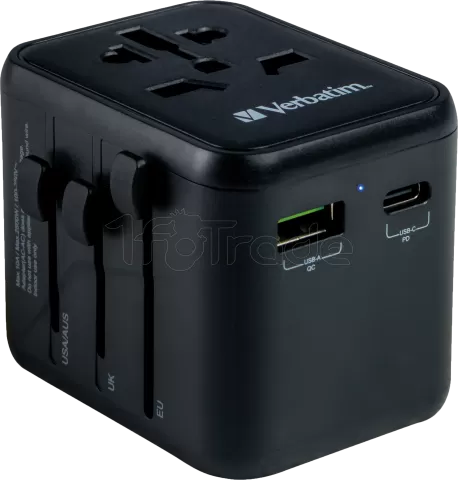 Photo de Adaptateur universel de voyage Verbatim UTA-02 20W (Noir)