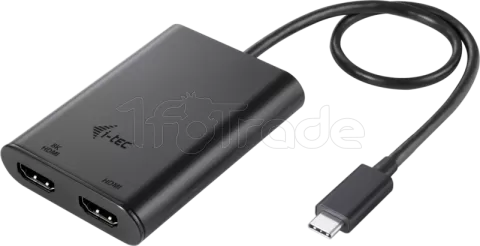 Photo de Adaptateur USB-C I-Tec vers 2x HDMI (Noir)