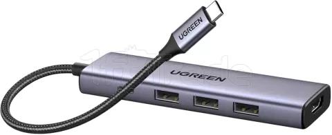 Photo de Adaptateur USB-C Ugreen vers 1x HDMI + 3x USB-A + 1x USB-C 100W (Gris)