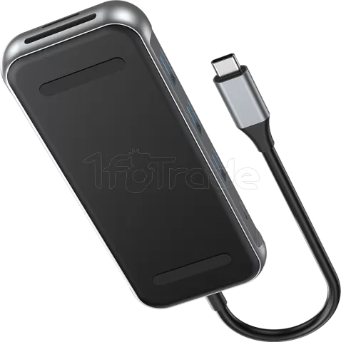 Photo de Adaptateur USB-C Vention vers 1x HDMI + 1x USB-C + 3x USB-A 0.15m (Noir