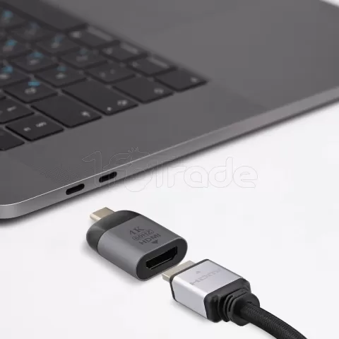 Photo de Adaptateur USB Type C T'nB iClick vers HDMI 4K Ultra HD (Argent)