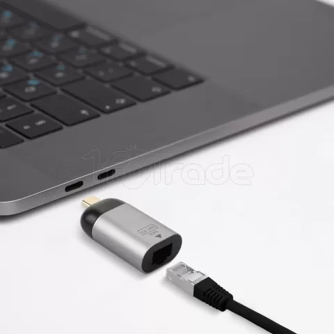 Photo de Adaptateur USB Type C T'nB iClick vers RJ45 4K Ultra HD (Argent)