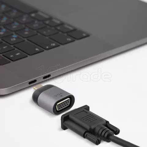 Photo de Adaptateur USB Type C T'nB iClick vers VGA Full HD (Argent)