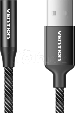 Photo de Adaptateur Vention USB-A mâle vers Jack 3.5mm femelle 0.25m (Noir)