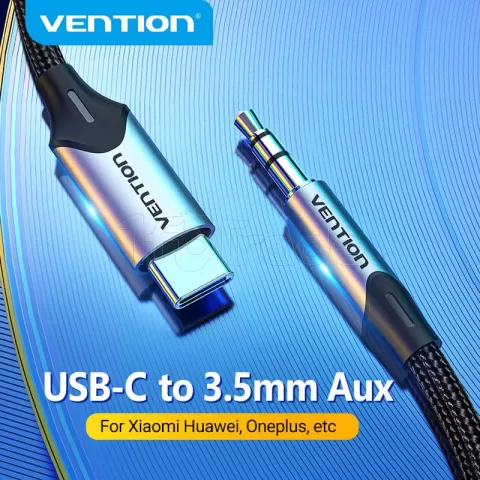 Photo de Adaptateur Vention USB-C mâle vers 3,5 mm mâle 1m (Noir)