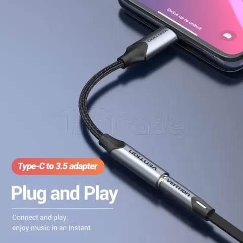 Photo de Adapteur Vention USB-C vers 3.5mm 0.1m (Noir)