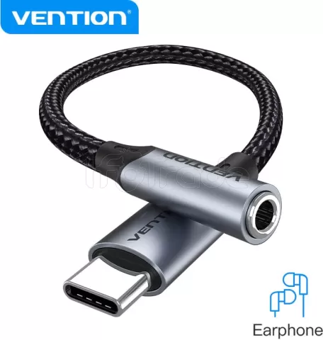Photo de Adapteur Vention  USB-C vers Jack 3.5mm 0.1m (Noir)