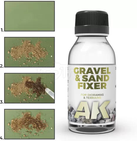 Photo de Ak Interactive Battle Grounds - Gravel & Sand Fixer (100 ml)