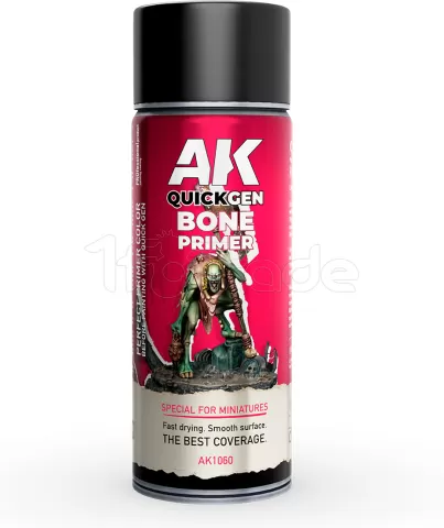 Photo de Ak Interactive Bombe sous-couche - Aérosol Quick Gen Primer Bone (400mL)