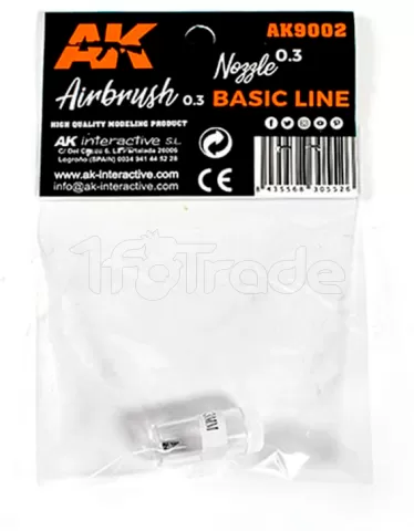 Photo de Ak Interactive - Buse pour Aerographe Ak Basic/Top Line 0.3