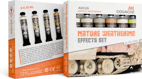 Photo de Ak Interactive Gouache - Nature Weathering Effects Set (Set de 6 Ref.)