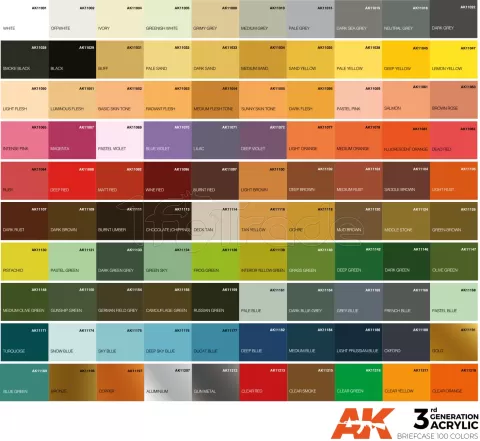 Photo de Ak Interactive Malette de Peinture - 100 Couleurs 3Gen-Colors