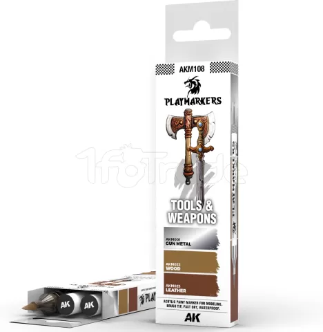 Photo de Ak Interactive - Playmarker Set Tools & Weapons (3 Markers)