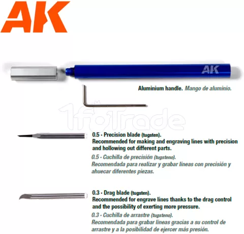 Photo de Ak Interactive - Pointe a Gravure en Acier Tungstene