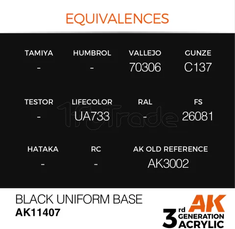 Photo de Ak Interactive Pot de Peinture - Black Uniform Base (17 ml)