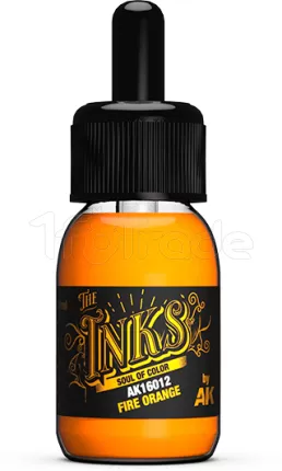 Photo de Ak Interactive Pot de Peinture - Inks Fire Orange (30 ml)