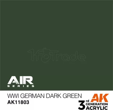 Ak interactive peinture acrylique 3G AK11803 Vert foncé Allemand WWI 17ml AIR