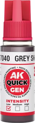 Photo de Ak Interactive Pot de Quick Gen - Grey Shadow (18 ml)