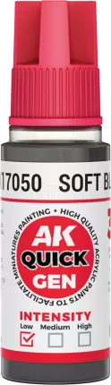 Photo de Ak Interactive Pot de Quick Gen - Soft Black (18 ml)