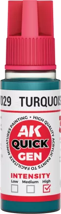 Photo de Ak Interactive Pot de Quick Gen - Turquoise Blue (18 ml)