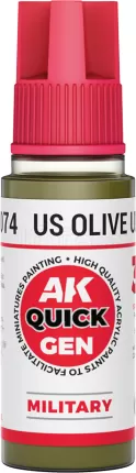 Photo de Ak Interactive Pot de Quick Gen - Us Olive Uniform (18 ml)