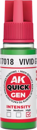 Photo de Ak Interactive Pot de Quick Gen - Vivid Green (18 ml)