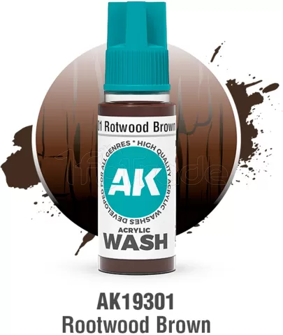 Photo de Ak Interactive Pot de Wash - Rotwood Brown (18 ml)