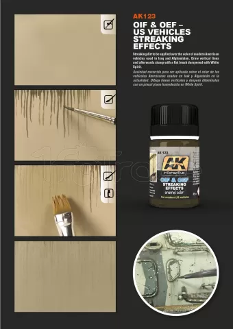 Photo de Ak Interactive Pot d'Enamel Effects - Streaking Effects For U.S. Modern Vehicles Oif & Oef (35 ml)