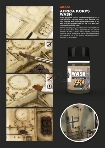 Photo de Ak Interactive Pot d'Enamel Effects - Wash Afrika Korps (For Dak Vehicles) (35ml)