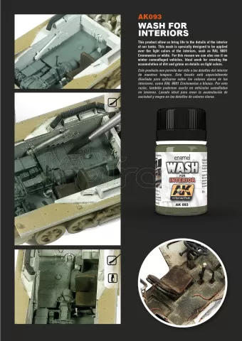 Photo de Ak Interactive Pot d'Enamel Effects - Wash For Interior (35 ml)