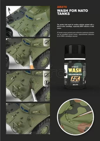 Photo de Ak Interactive Pot d'Enamel Effects - Wash For Nato Camo Vehicles (35 ml)