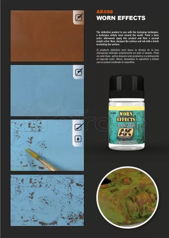 Photo de Ak Interactive Pot d'Enamel Effects - Worn Effects Acrylic Fluid (35 ml)