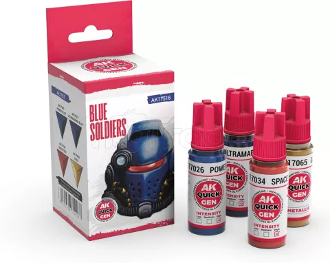 Photo de Ak Interactive Quick Gen - Blue Soldiers (Set 4 Refs)