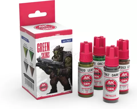 Photo de Ak Interactive Quick Gen - Green Skins (Set 4 Refs)
