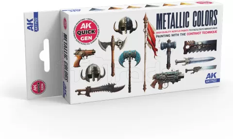 Photo de Ak Interactive Quick Gen - Metallics (Set 6 Refs)