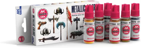 Photo de Ak Interactive Quick Gen - Metallics (Set 6 Refs)