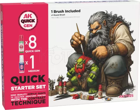 Photo de Ak Interactive Quick Gen - Quick Starter (Set 9 Refs + 1 Brush)