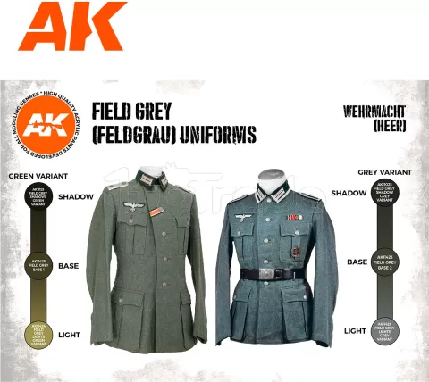 Photo de Ak Interactive Set de Peinture - German Field Grey Uniforms 3G