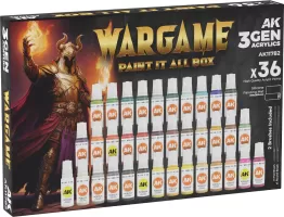Photo de Ak Interactive Set de Peinture - Wargame Paint It All (36 Ref.)