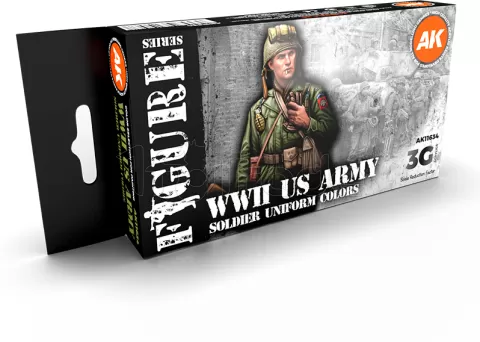 Photo de Ak Interactive Set de Peinture - Ww2 Us Uniforms 3G